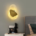 Beatrice Künstlerische schwarze Glas-Wandlampe | Fioriscas