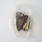 Beatrice Künstlerische schwarze Glas-Wandlampe | Fioriscas