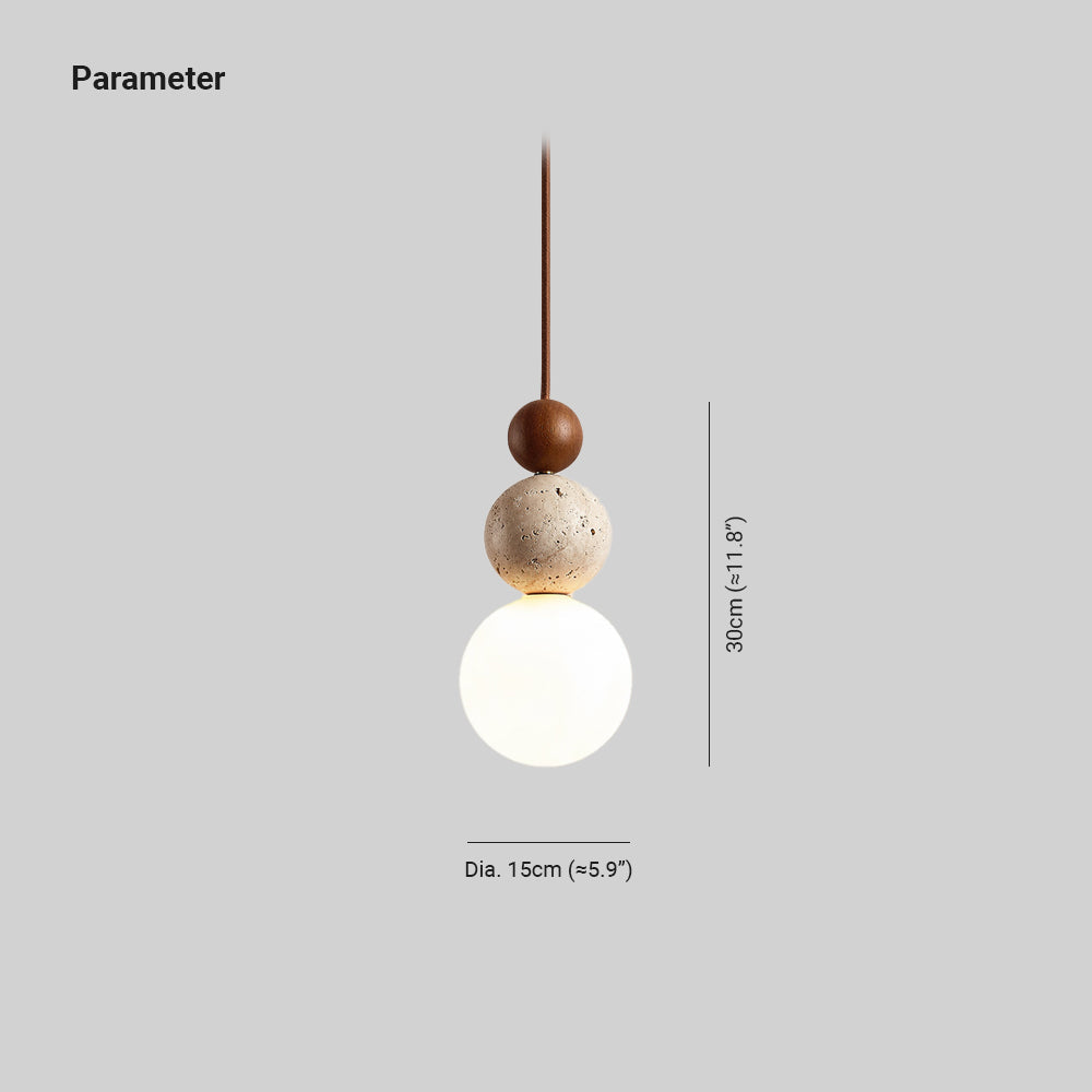 Ball Travertin Hängeleuchte | Fioriscas