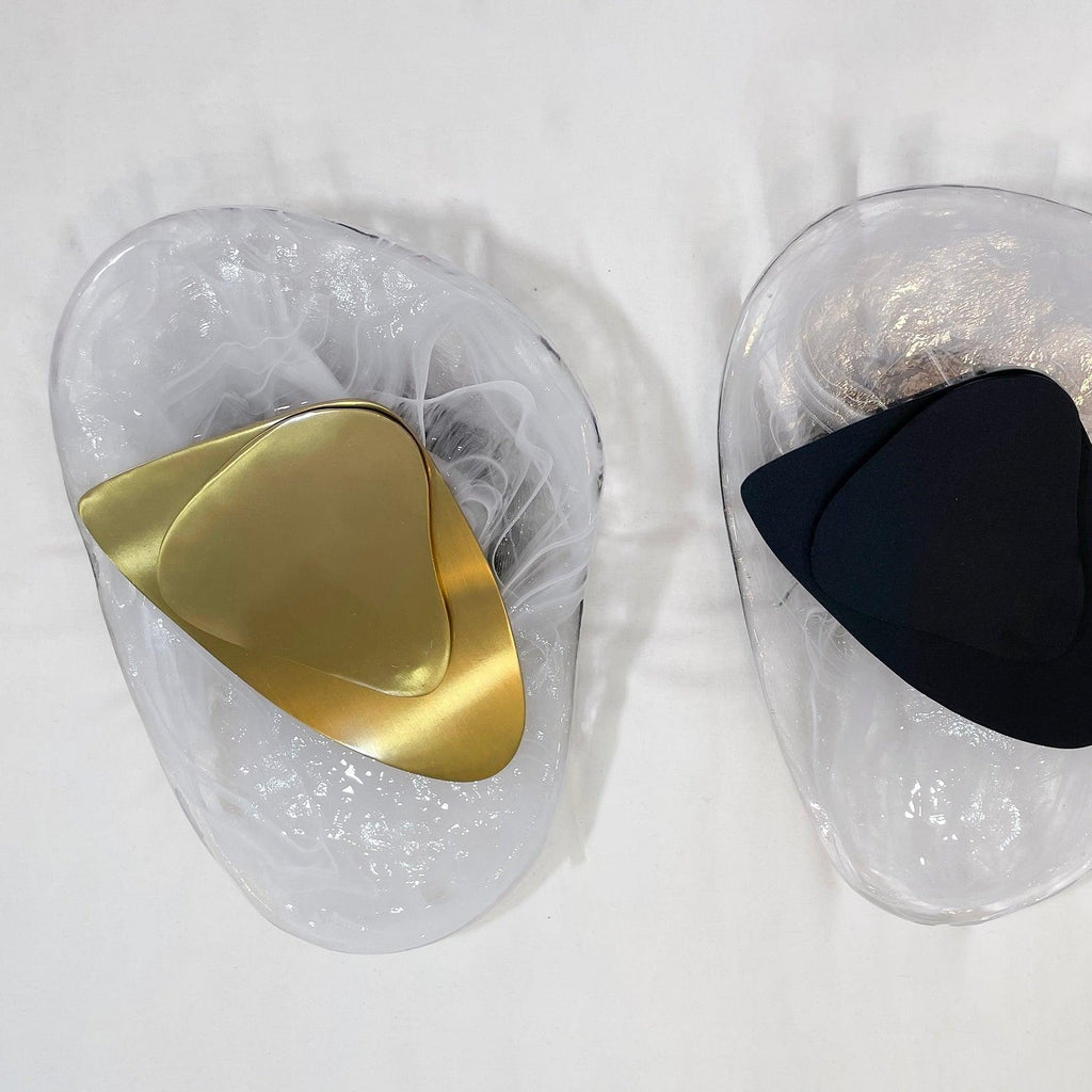 Beatrice Künstlerische schwarze Glas-Wandlampe | Fioriscas