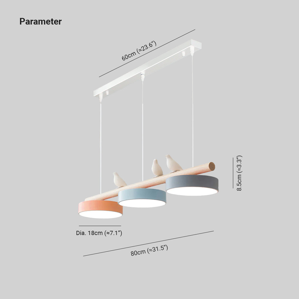 Lampada a sospensione con motivo di uccelli, apparecchio LED LyraNest ispirato alla natura