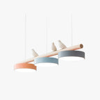 Lampada a sospensione con motivo di uccelli, apparecchio LED LyraNest ispirato alla natura