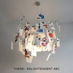 Ingo Maurer Zettel'z 6 Pendant | Personalizable Paper Chandelier, DIY Hanging Note Fixture
