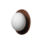 Aurelo Wood & Glass Wall Sconce, Crisp White Modern Accent