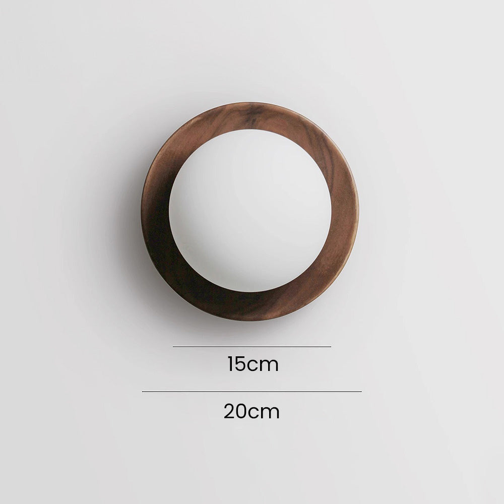 Aurelo Wood & Glass Wall Sconce, Crisp White Modern Accent