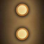 Aurelo Wood & Glass Wall Sconce, Crisp White Modern Accent
