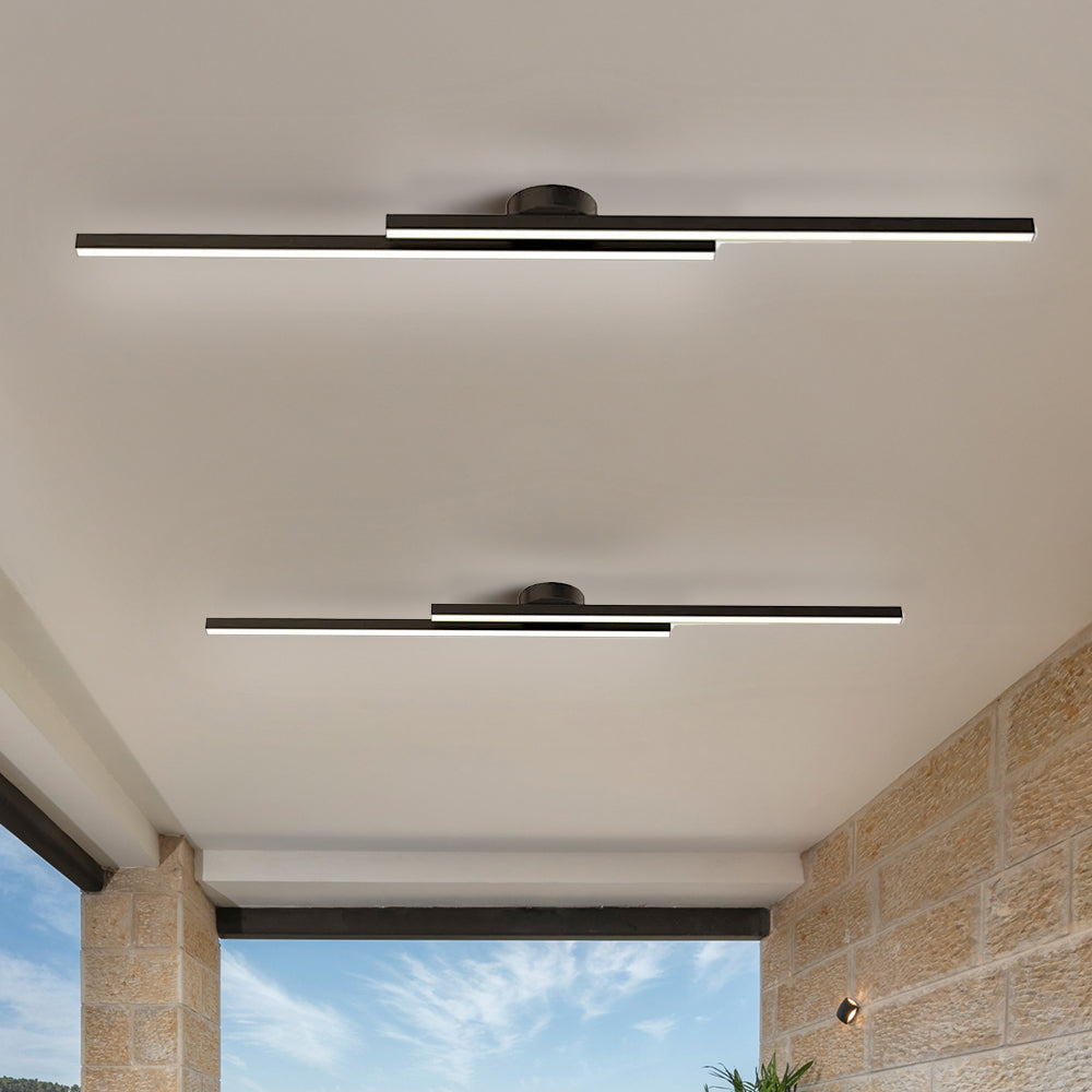 Ultra-Slim LED Semi-Flush Ceiling Light in Aluminum, LumenVale