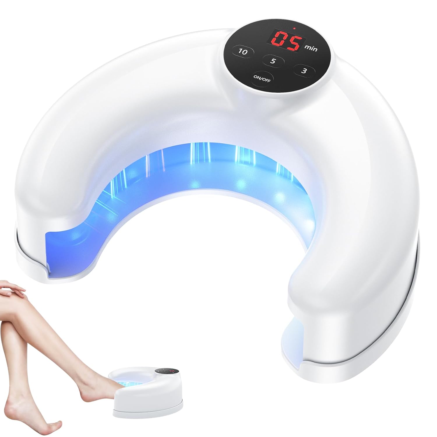 Lampe de soin des ongles à clipser, double faisceau de 905 nm et 470 nm, rechargeable
