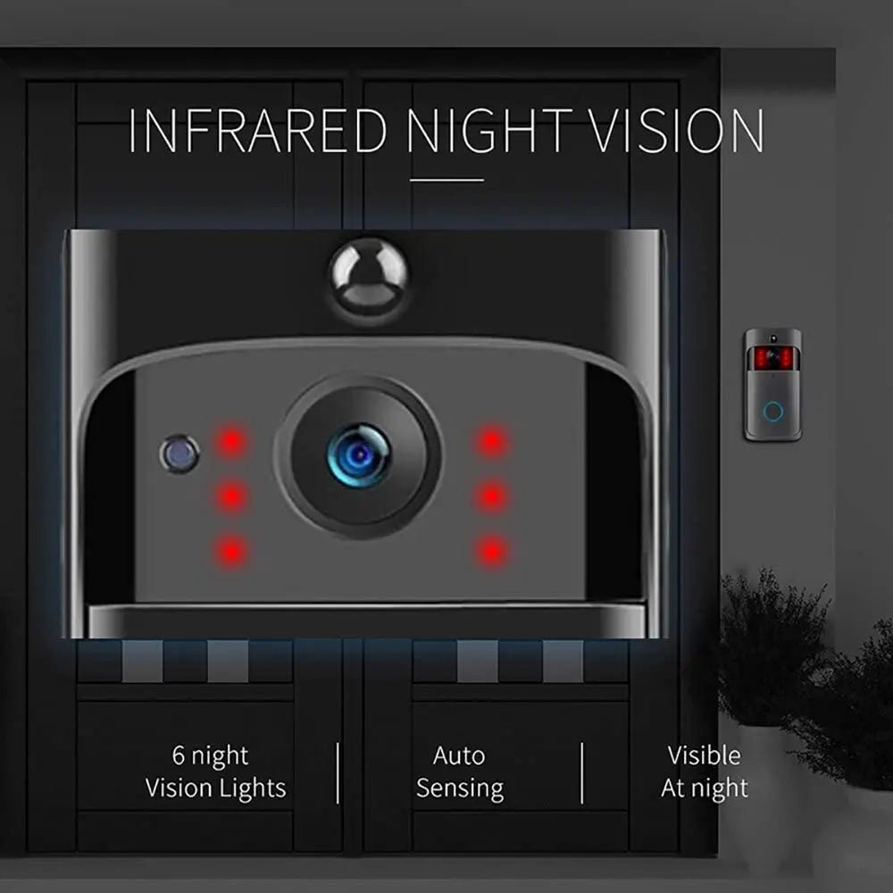 Intelligent video doorbell for home with HD night vision & live two-way audio - Fioriscas