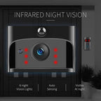 Intelligent video doorbell for home with HD night vision & live two-way audio - Fioriscas