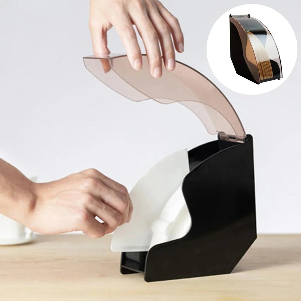 Moderní držák na kávové filtry pro přípravu pour-over s akrylovým krytem - Fioriscas