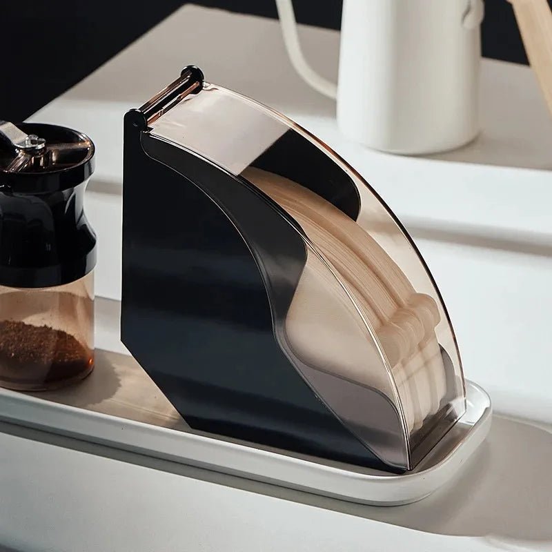 Moderní držák na kávové filtry pro přípravu pour-over s akrylovým krytem - Fioriscas
