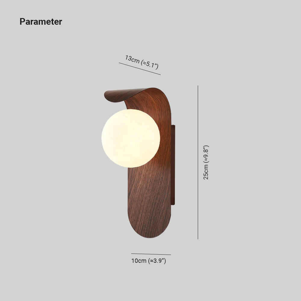 Exuro Indoor Wall Lamp Wood Color / Walnut Color | Fioriscas