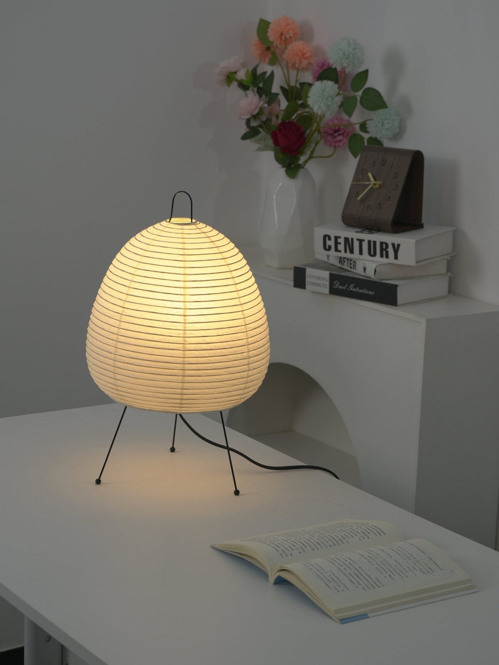 Shiori Glow Handmade Mulberry Paper Table Lamp Inspired By Japanese Lanterns