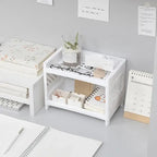 Estante doble de almacenamiento para cocina, baño y escritorio - Fioriscas