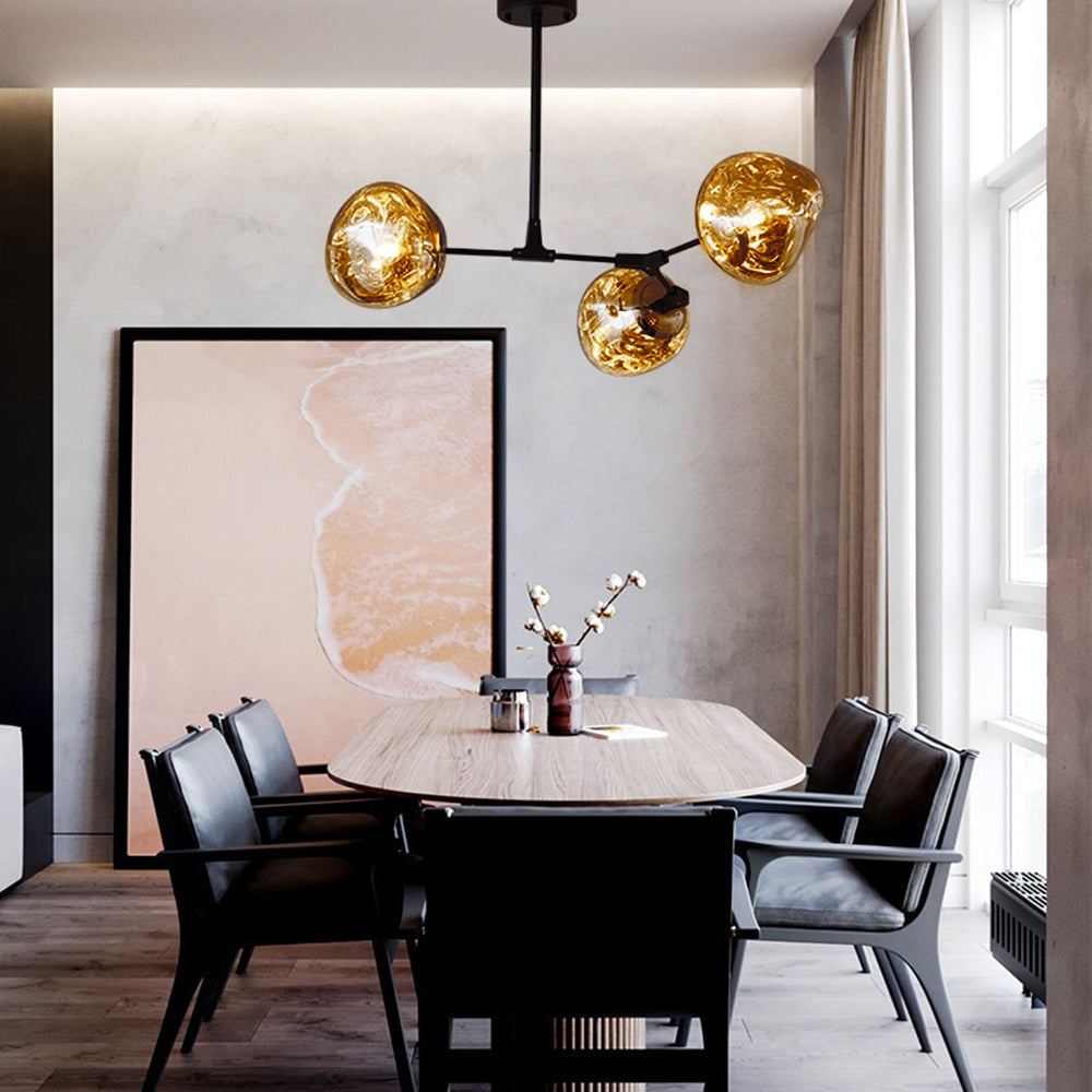 Arisha Modern Globe Lava 3 Pendant Light Fixture - Neutralighting