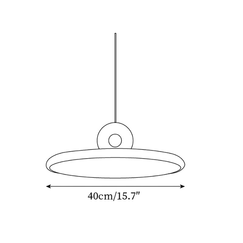 Pendellampe Disk med Løkke Detalje Stemningsfuld Minimalistisk | Fioriscas