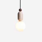 Gavon Glass & Travertine Pendant Lamp - Neutralighting