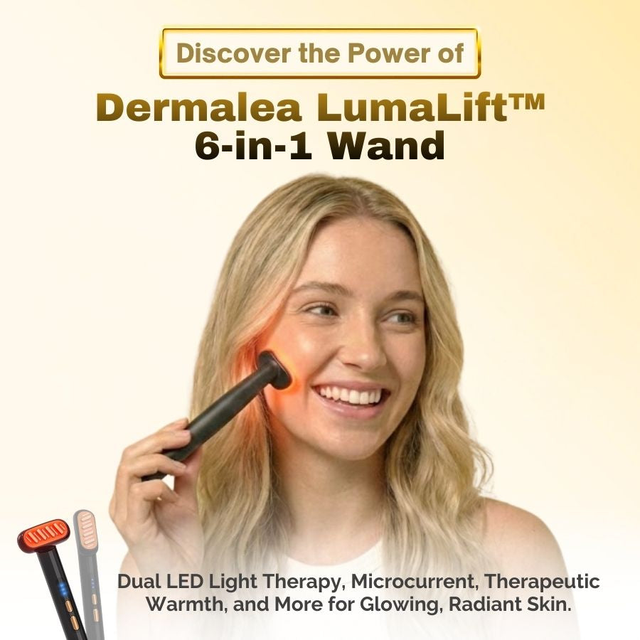 LuminaWave 6-in-1 Facial Wand | 5-Minute At-Home Professional Facial Treatment | Fioriscas