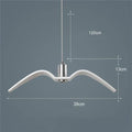 Hanglamp van hars met vogelsilhouet en warm of wit licht