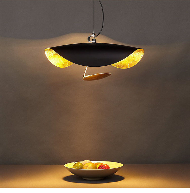 Lampada a sospensione Airsha 3 colori, lampade a sospensione con foglia d'oro | Fioriscas