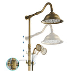Marlen In-Wall Shower System, Antique Brass Finish, Thermostatic Valve