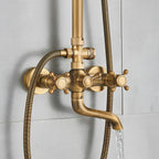 Marlen In-Wall Shower System, Antique Brass Finish, Thermostatic Valve