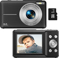 Videocamera ricaricabile per vlog con zoom 16x, foto da 44 MP e video 1080P