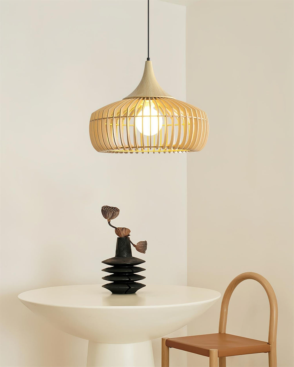 Zivora Natuurlijke Bamboe Rieten Hanglamp | Fioriscas