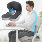 Cuscino per seduta in memory foam Alvara con supporto lombare per la schiena