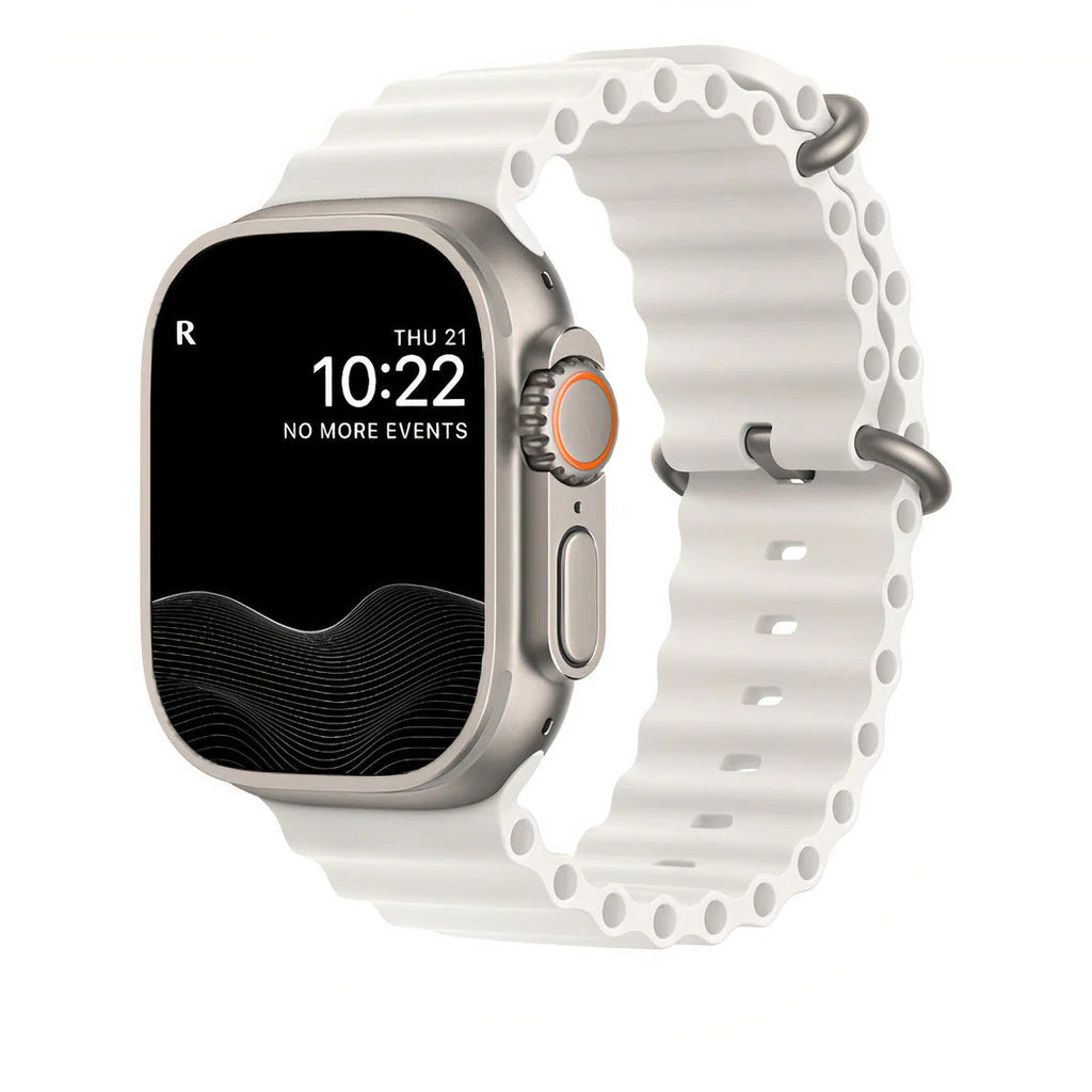 Nautisle justerbar dykkerrem i rørformet silikone, passer til Apple Watch
