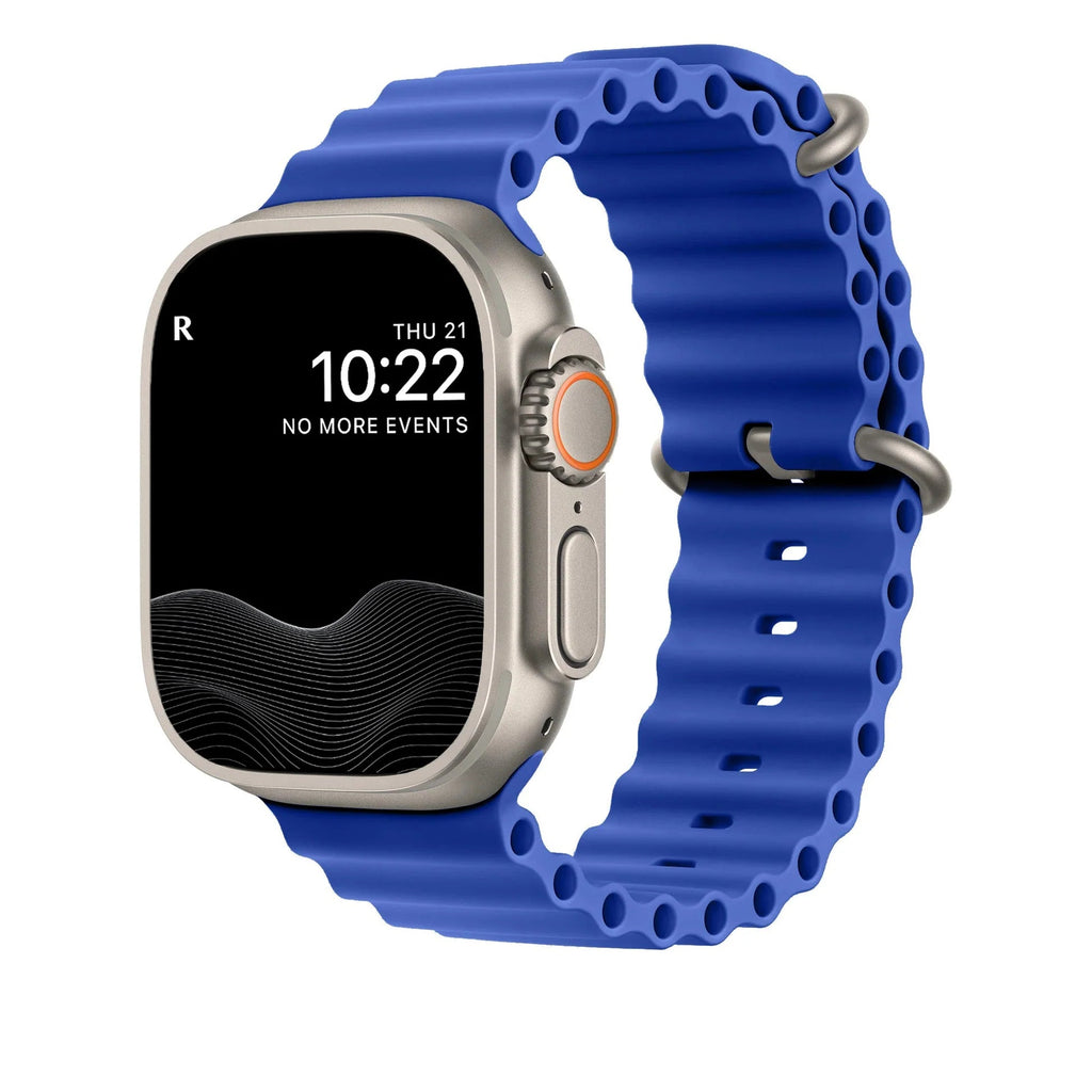 Nautisle justerbar dykkerrem i rørformet silikone, passer til Apple Watch