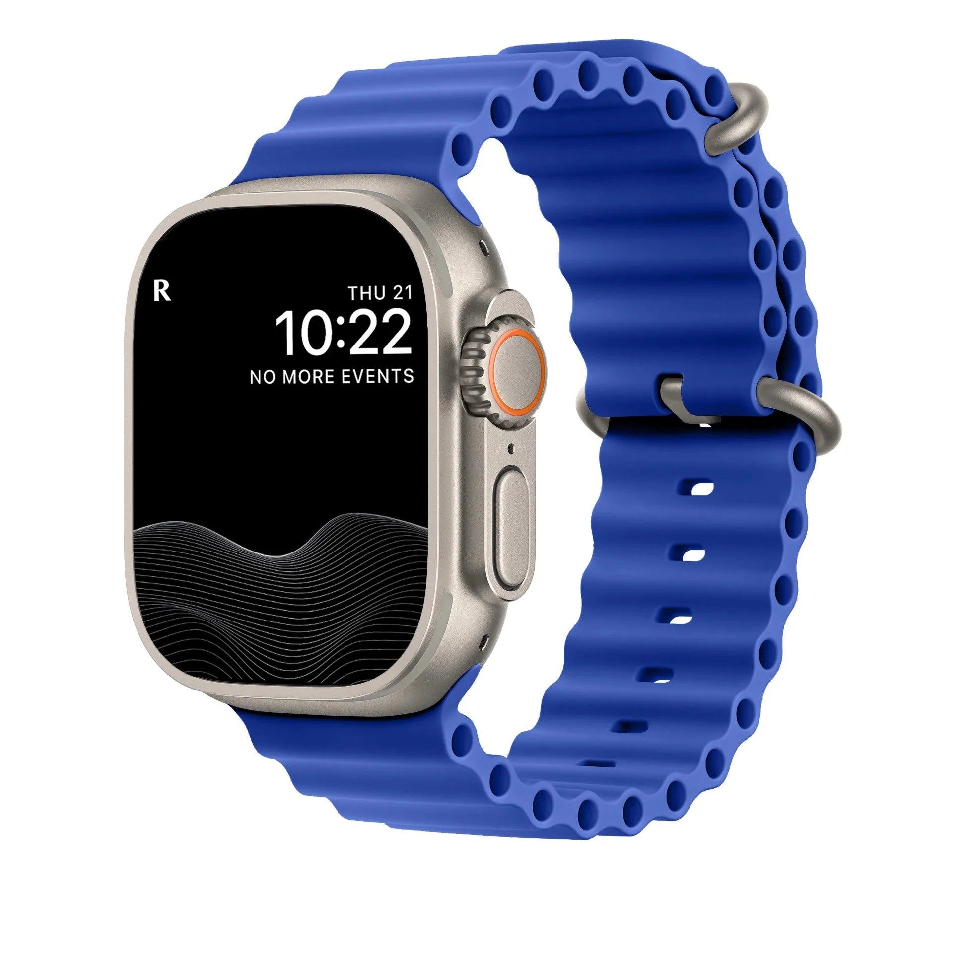 Nautisle justerbar dykkerrem i rørformet silikone, passer til Apple Watch