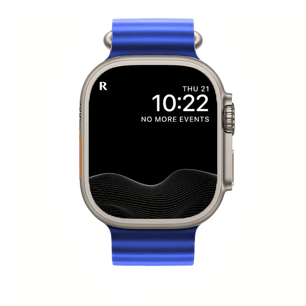 Nautisle justerbar dykkerrem i rørformet silikone, passer til Apple Watch
