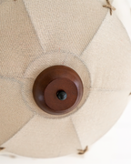 Deckenleuchte Handgefertigter Schirm Holz und Stoff Rustikales Design | Fioriscas