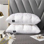 Goose Down Neck Support Pillow for Side, Back and Stomach Sleepers, LumaCloud