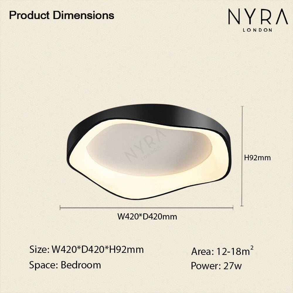Remote-Controlled Ceiling Or Wall Light, Virelli 3-Tone LED Fixture
