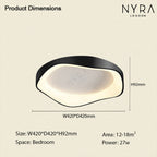 Remote-Controlled Ceiling Or Wall Light, Virelli 3-Tone LED Fixture