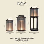 Marinell Ribbed-Glass Outdoor Lantern, Solar Or Electric, Waterproof