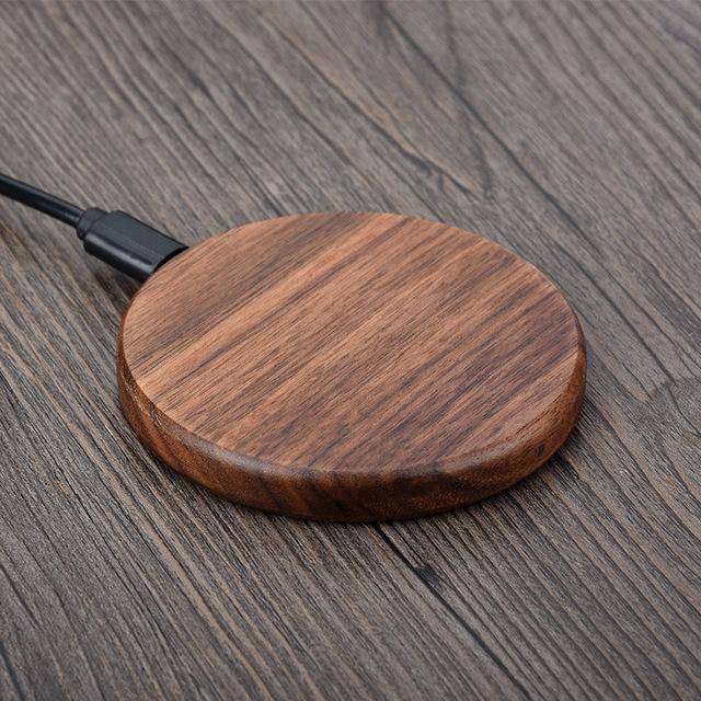 Chargeur rapide Qi durable en bambou avec protection contre la surchauffe - Fioriscas