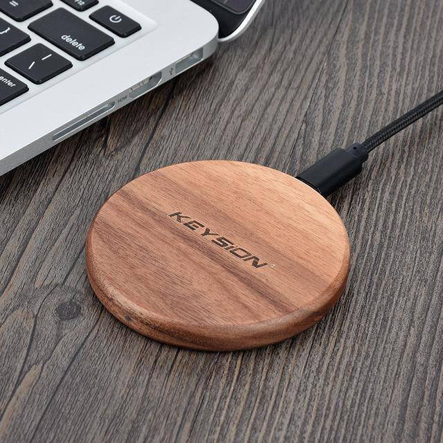 Chargeur rapide Qi durable en bambou avec protection contre la surchauffe - Fioriscas