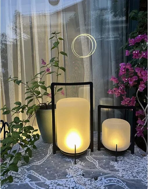 Stainless Steel & Glass Outdoor Terrace Light, Rust-Resistant Rectangle Design