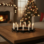 やさしいLEDの光が灯る、炎を使わないクリスマスキャンドルセット - Fioriscas