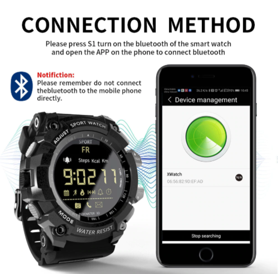 Smartwatch fitness Varek con monitoraggio quotidiano dell’attività e della salute