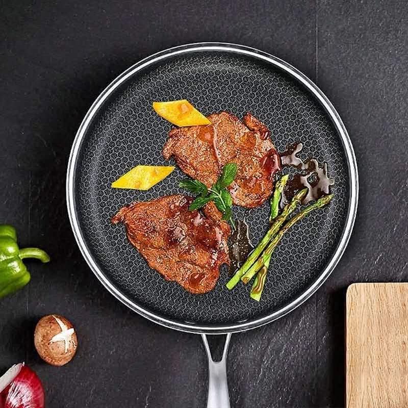 Rustfrit stål non-stick stegepande til nem madlavning - Fioriscas