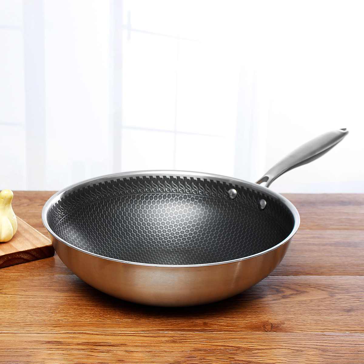Rustfrit stål non-stick stegepande til nem madlavning - Fioriscas
