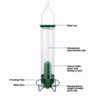 Comedouro para pássaros à prova de esquilos com poleiro rotativo - Fioriscas