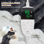 Wearable Heated Sherpa Fleece Blanket With Sleeves For Seniors