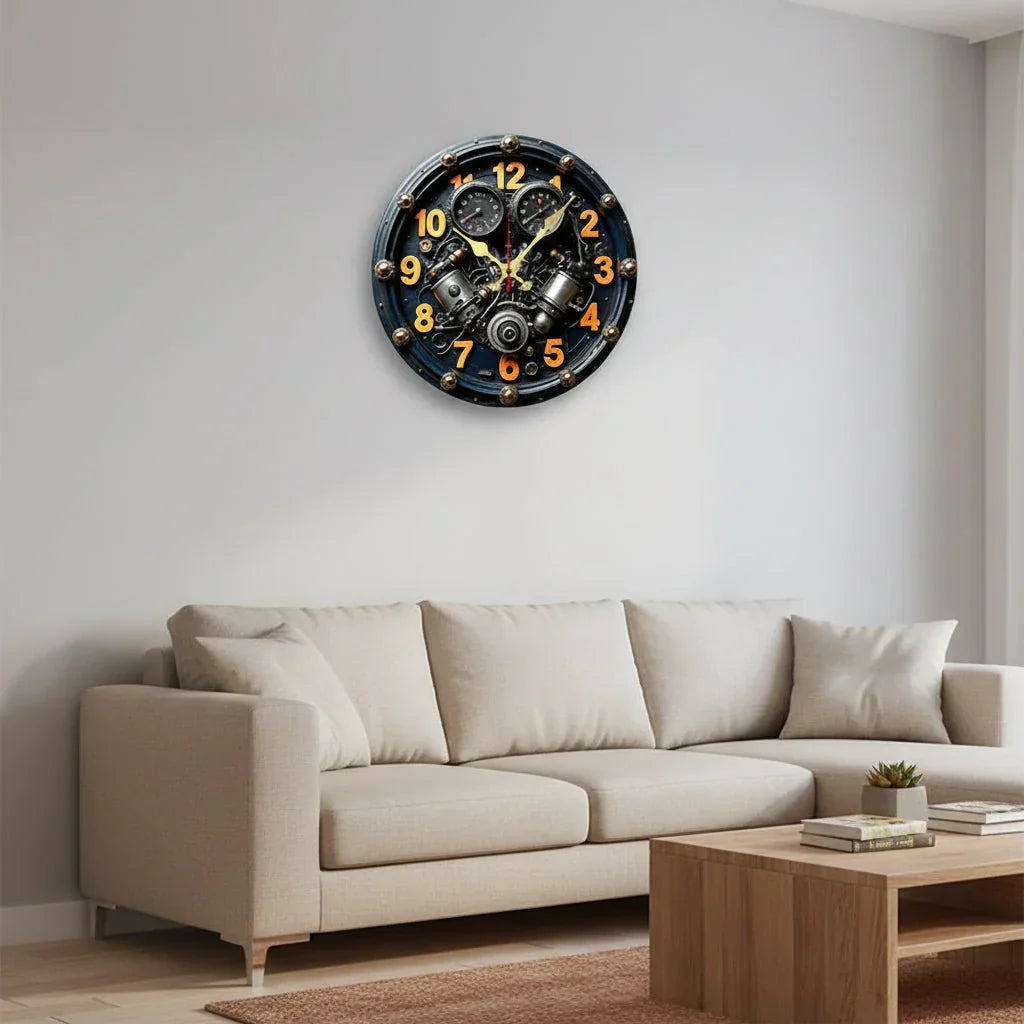 Orologio da parete in legno silenzioso per decorare casa e ufficio - Fioriscas