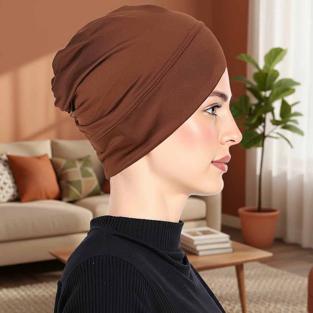 Elegante Damen Mütze aus Hochwertiger Milchseide - Stretch-Turban für Komfort und Stil 6